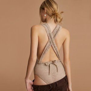 Mes Demoiselles | Fanti Deep-V Bodysuit | NWT